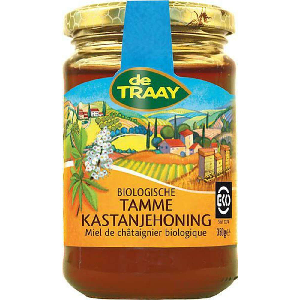 3x De Traay Honing Kastanje Tam Bio 350 gr