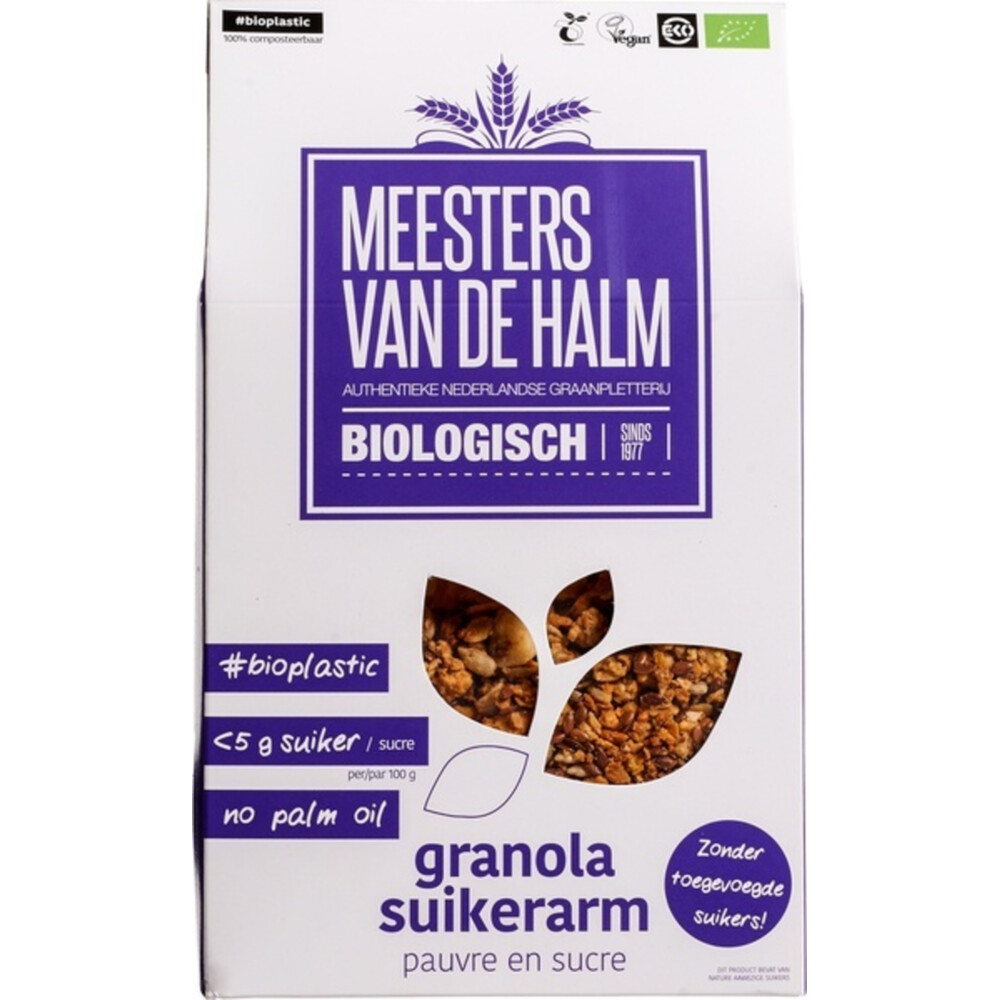 3x De halm Granola Suikerarm Bio 350 gr