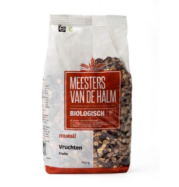 3x De halm Muesli Vruchten Eko 750 gr