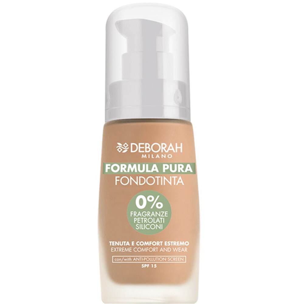 Deborah Milano Formula Pura Fluid Foundation 3.2 Hazelnut 30 ml