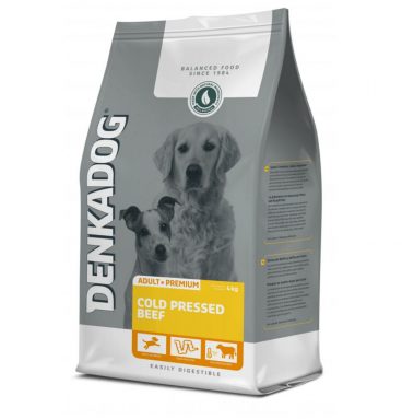 3x Denkadog Hondenvoer Cold Pressed Beef 4 kg