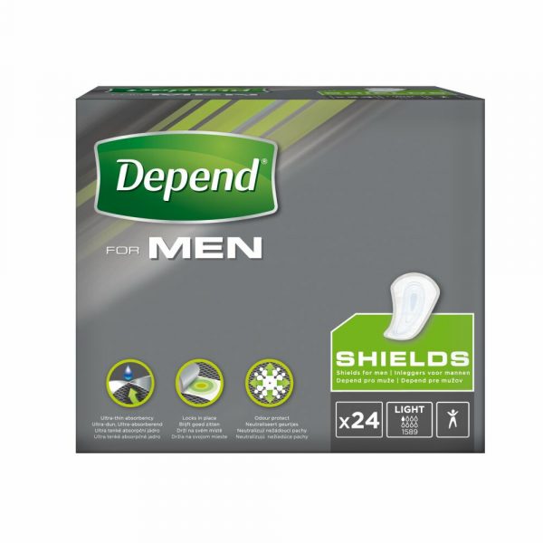 6x Depend for Men Shields 24 stuks