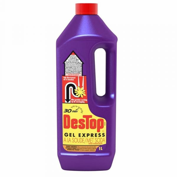 2x Destop Ontstopper Gel Express met Soda 1 liter