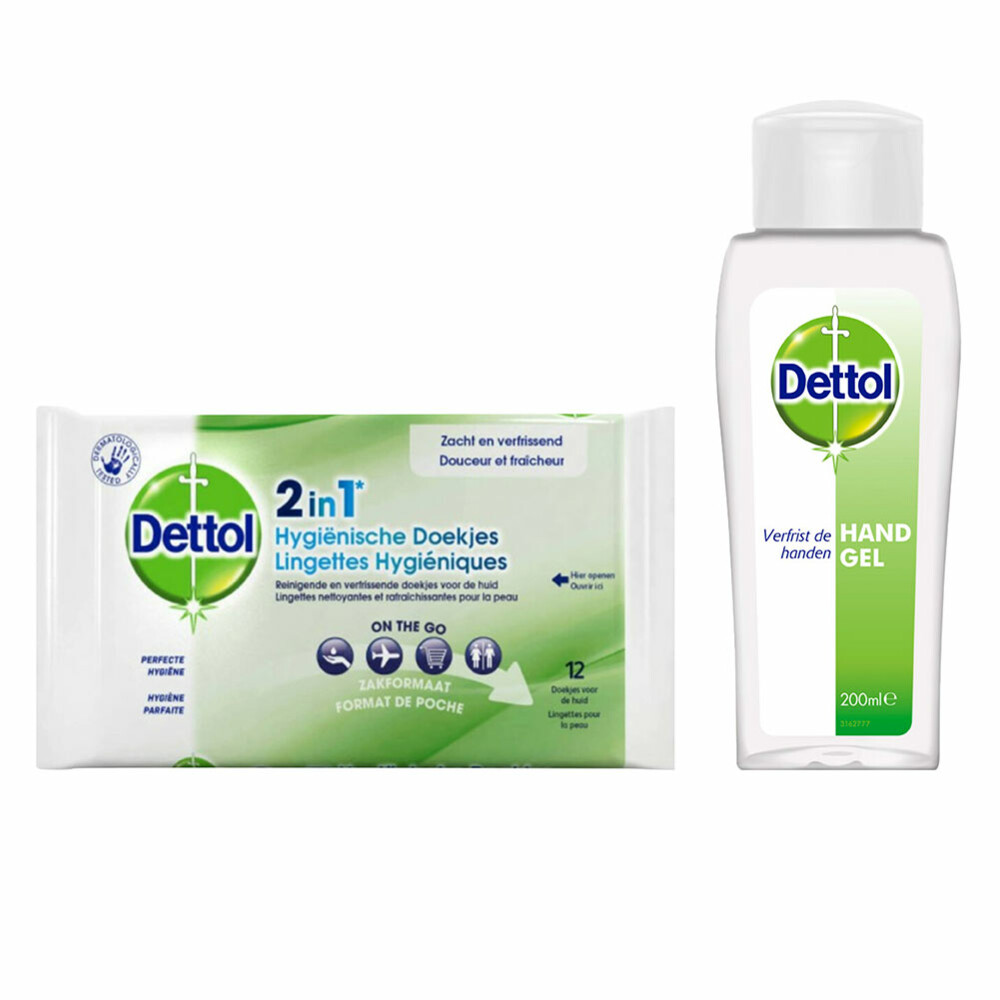 Dettol Hygiëne Doekjes en Handgel Pakket