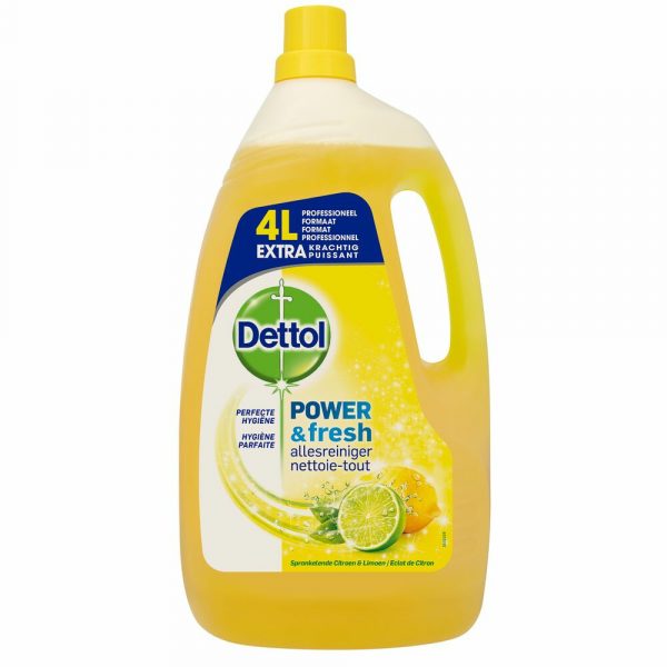 3x Dettol Power&Fresh Allesreiniger Citrus 4 liter