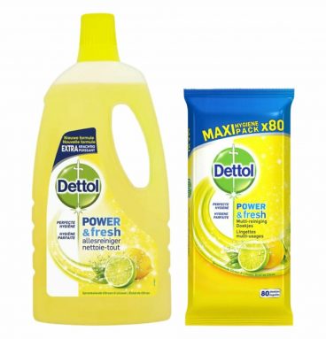 Dettol Power&Fresh Citrus Allesreiniger en Schoonmaakdoekjes Pakket