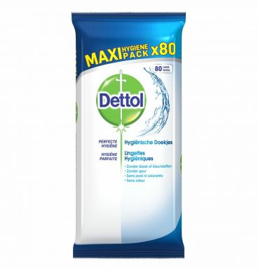 2x Dettol Reinigingsdoekjes Cleansing 80 stuks