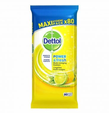 Dettol Reinigingsdoekjes Power&Fresh Citrus 80 stuks