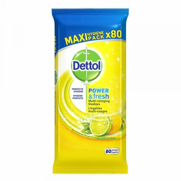 Dettol Reinigingsdoekjes Power&Fresh Citrus 80 stuks