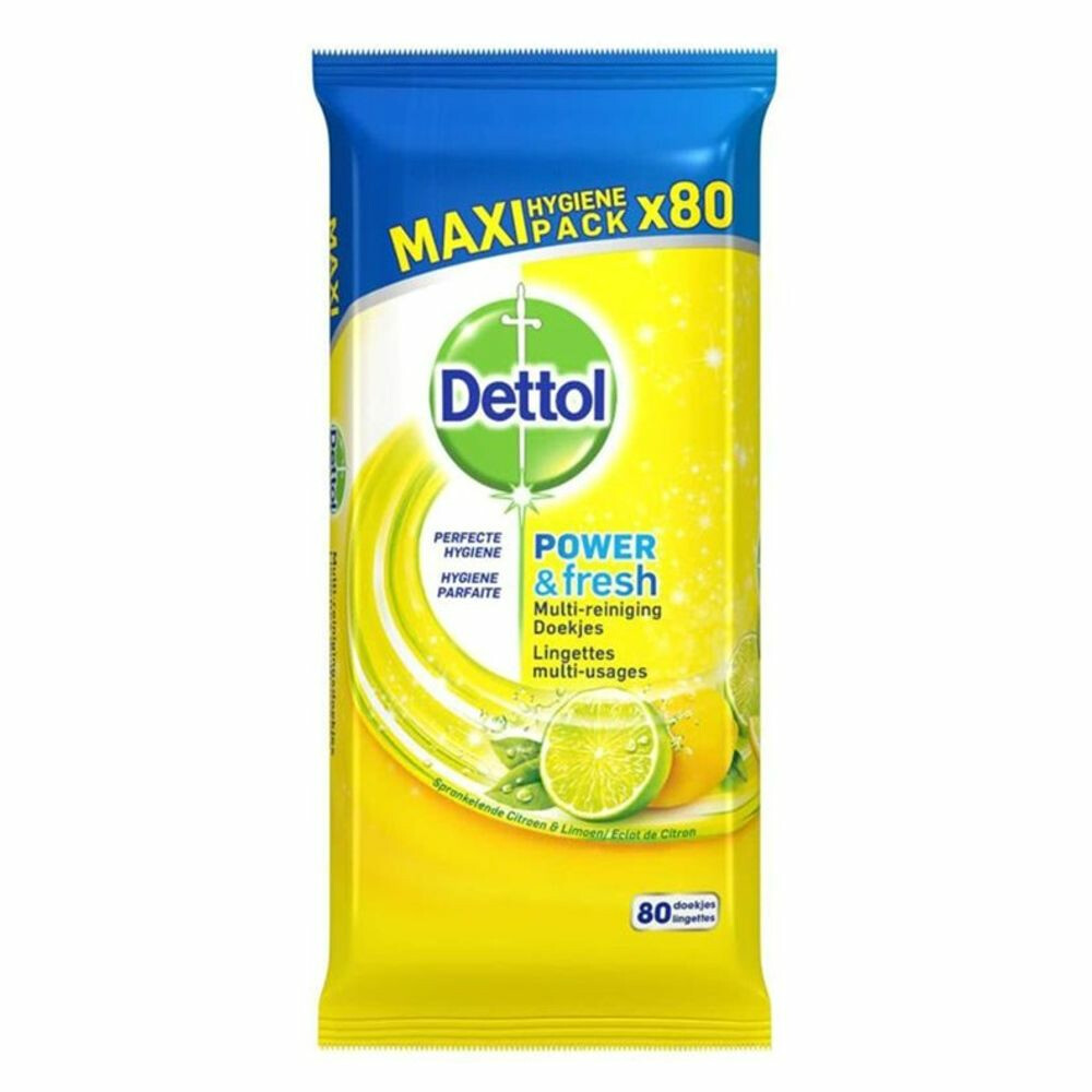 Dettol Reinigingsdoekjes Power&Fresh Citrus 80 stuks