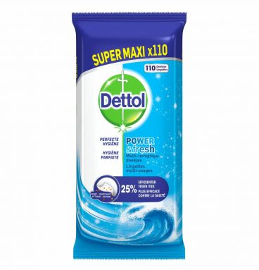 3x Dettol Reinigingsdoekjes Power&Fresh Ocean 110 stuks