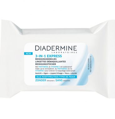 8x Diadermine Express 3in1 Reinigingsdoekjes 40 stuks