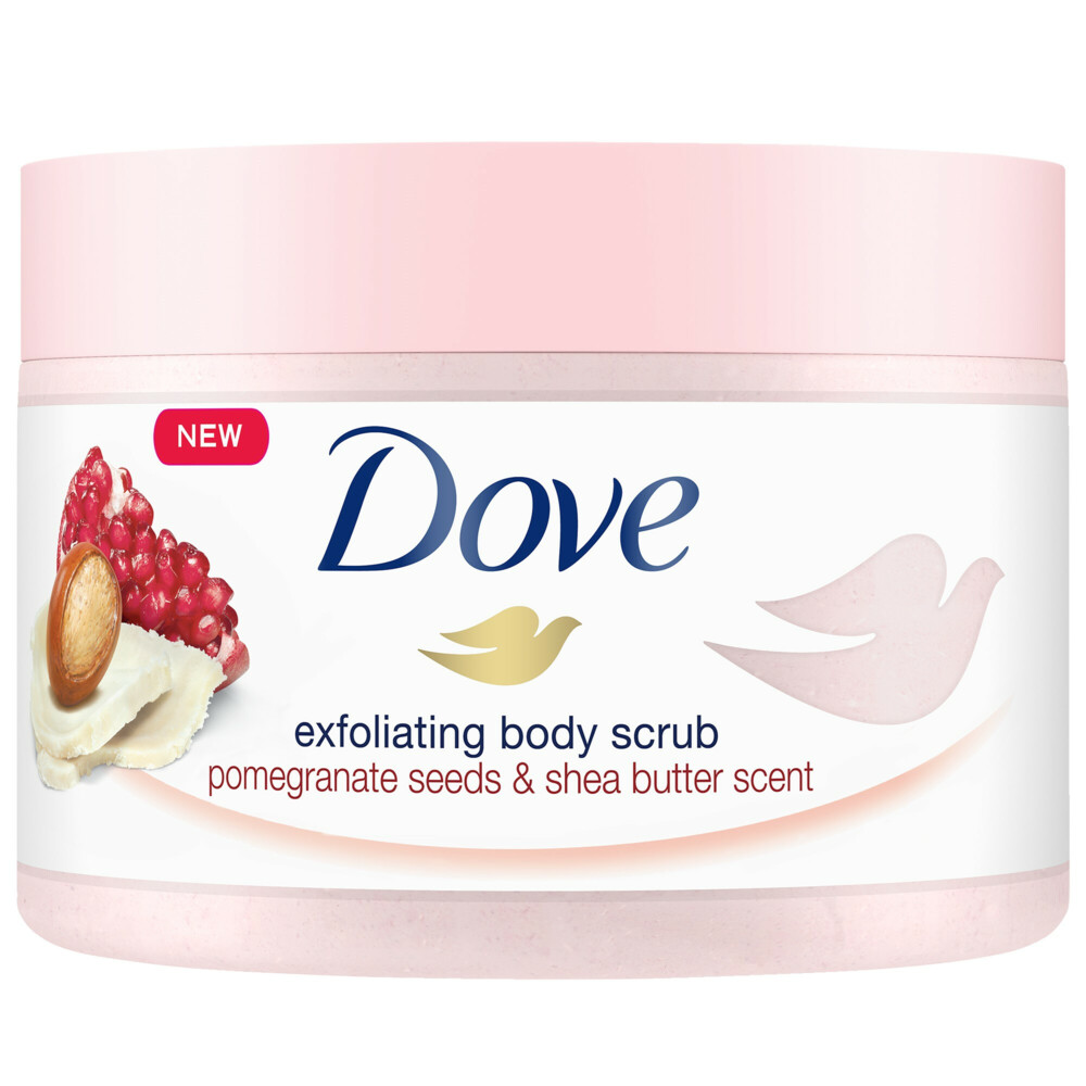 4x Dove Body Scrub Pomegranate&Shea butter 225 ml