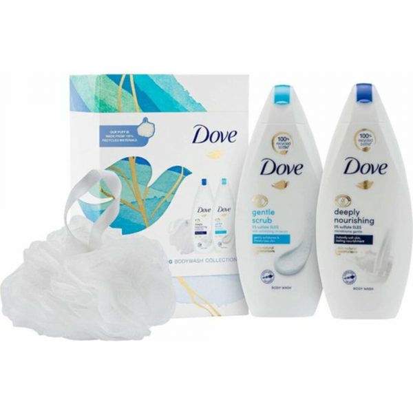 Dove Gently Nourishing Giftset Dove 2x Douchegel&Puff