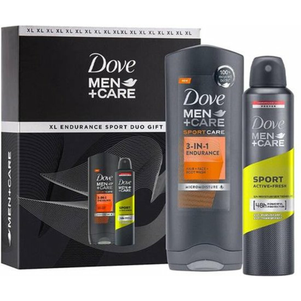 Dove Men+ Care XL Endurance Sport Duo Douchegel&Deospray Giftset 1 Set