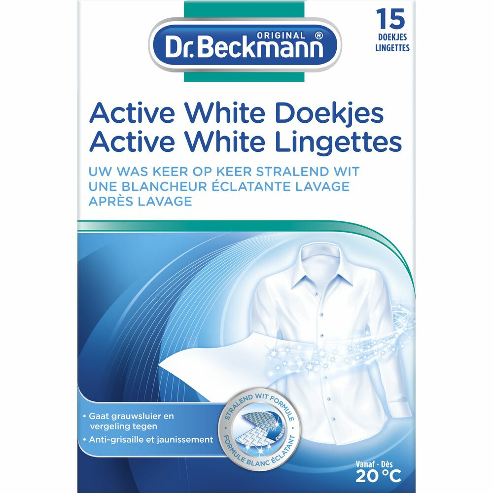 Dr. Beckmann Active White Sheets 15 stuks