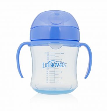 Dr. Browns Oefendrinkbeker Zachte Tuit 6+ mnd Blauw 180 ml