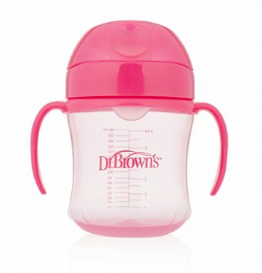 Dr. Browns Oefendrinkbeker Zachte Tuit 6+ mnd Roze 180 ml