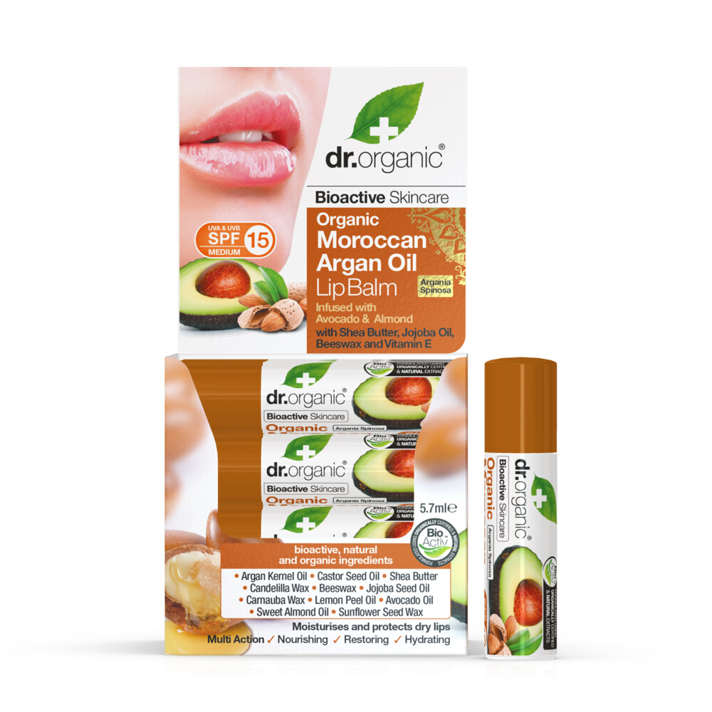 Dr. Organic Marrokaanse Arganolie Lippenbalsem met Avocado 5.7 ml