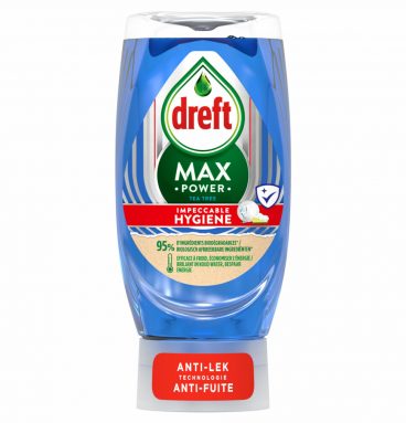 8x Dreft Max Power Afwasmiddel Extra Hygiëne 370 ml