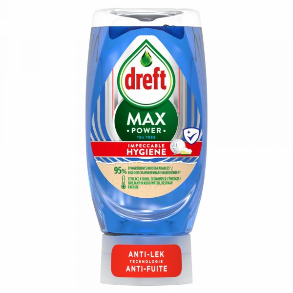 8x Dreft Max Power Afwasmiddel Extra Hygiëne 370 ml