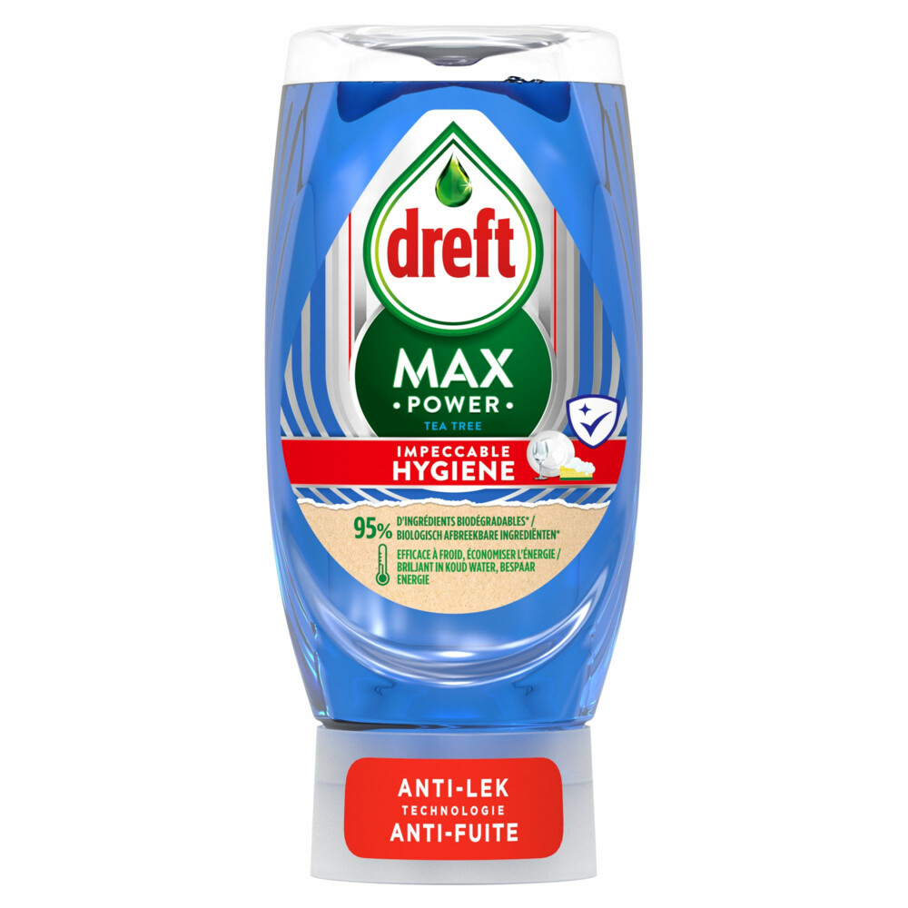 8x Dreft Max Power Afwasmiddel Extra Hygiëne 370 ml