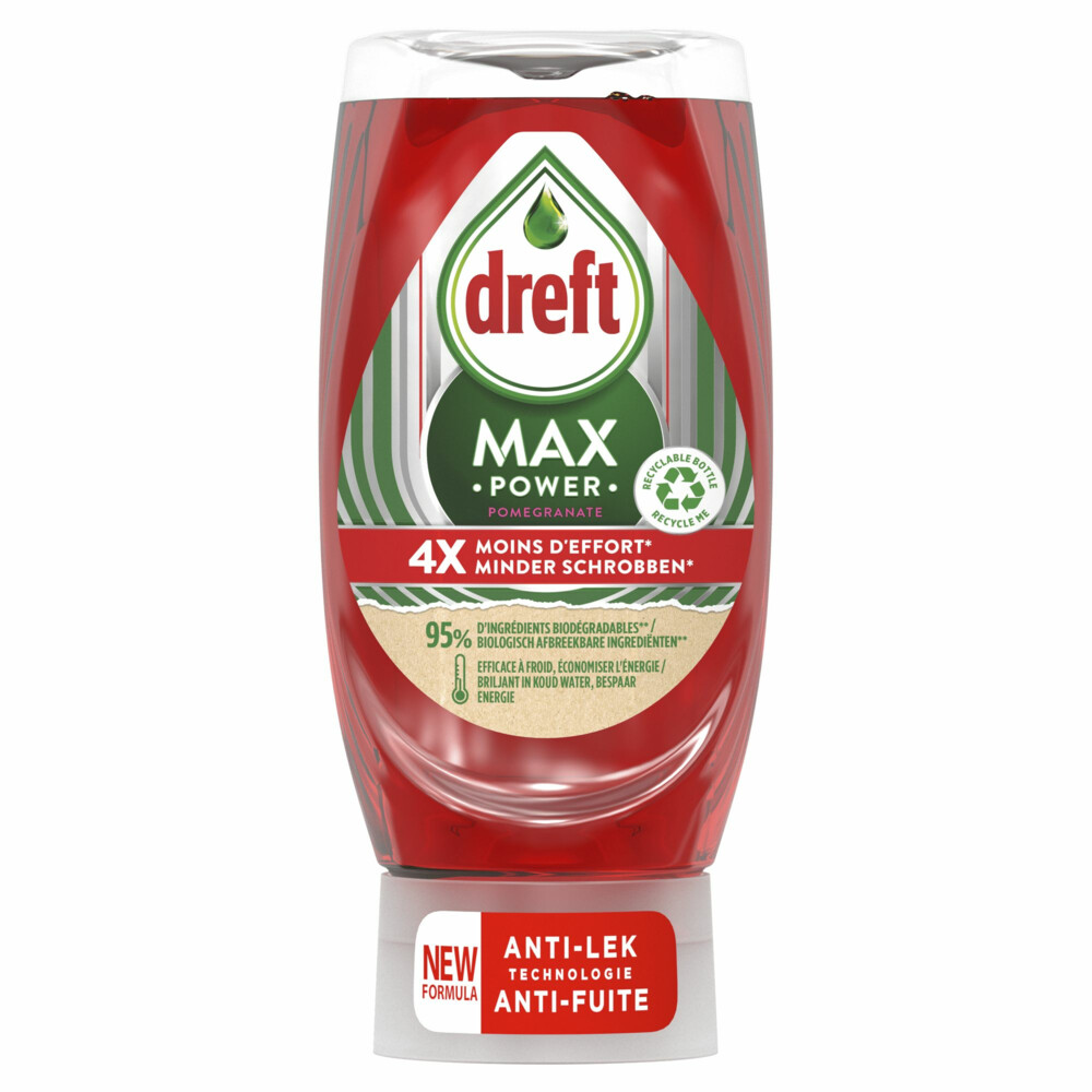 8x Dreft Max Power Afwasmiddel Pomegranate 370 ml