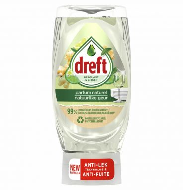 8x Dreft Naturals Afwasmiddel Bergamot&Ginger 370 ml