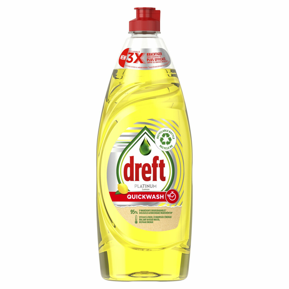 Dreft Platinum Quickwash Afwasmiddel Citroen 625 ml