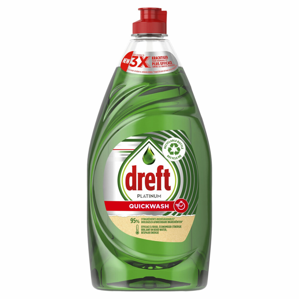 8x Dreft Platinum Quickwash Afwasmiddel Original 780 ml