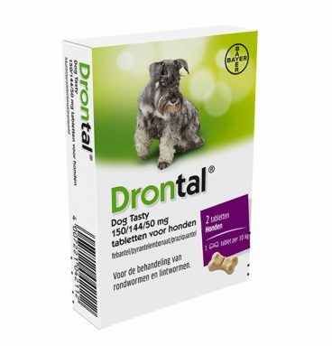 Drontal Dog Tasty Ontworming Tabletten vanaf 10kg 2 tabletten