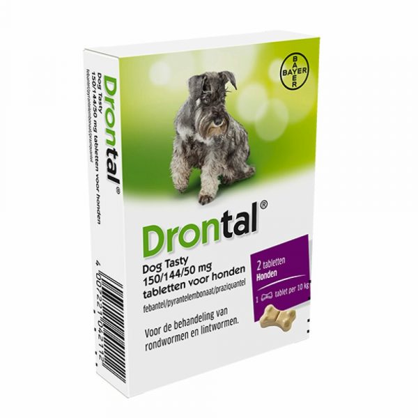 Drontal Dog Tasty Ontworming Tabletten vanaf 10kg 2 tabletten