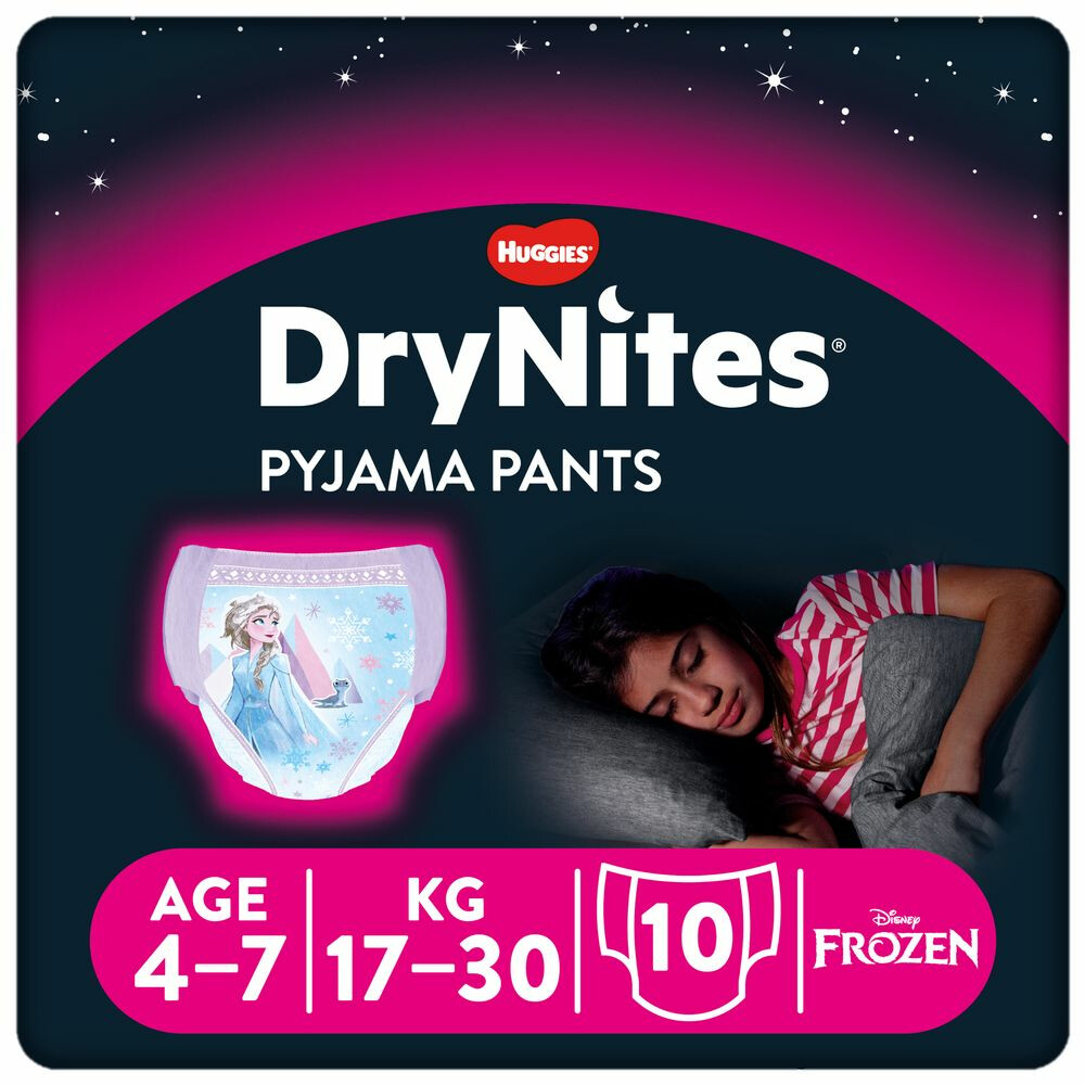 DryNites Absorberende Luierbroekjes Girl 4-7 jaar 10 stuks