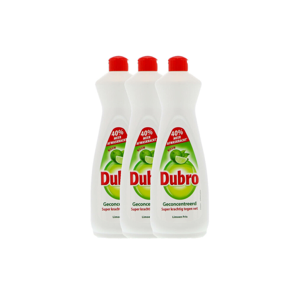 Dubro Afwasmiddel Limoen Fris 3 x 900 ml