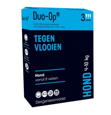 Duo-op Anti Vlooiendruppels Hond 4 - 10 kg 3 pipetten