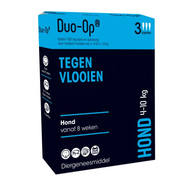 Duo-op Anti Vlooiendruppels Hond 4 - 10 kg 3 pipetten