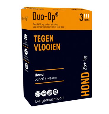 Duo-op Anti Vlooiendruppels Hond vanaf 25 kg 3 pipetten