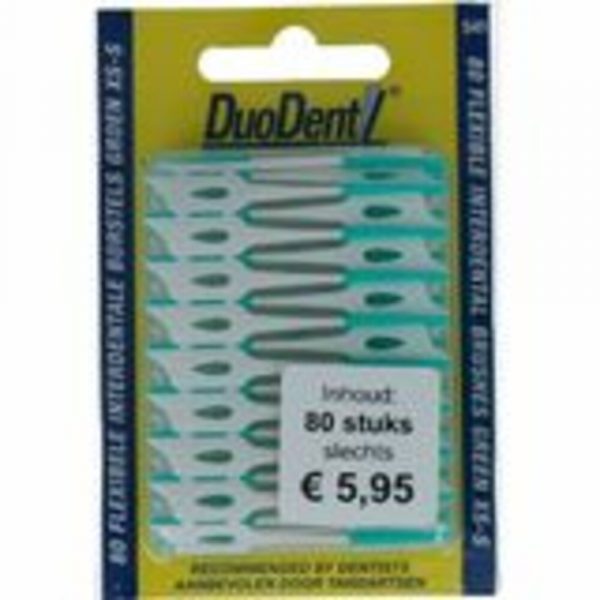 Duodent Flexibele Interdentale Borstels Blauw XS-S 80 stuks