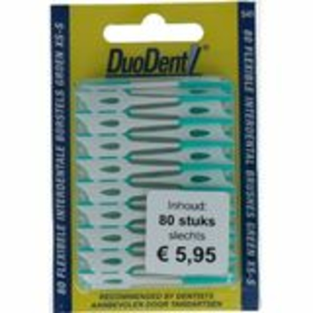 Duodent Flexibele Interdentale Borstels Blauw XS-S 80 stuks