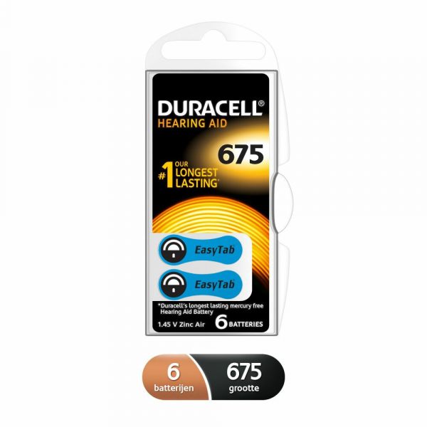 10x Duracell Hoortoestelbatterijen 675 6 stuks