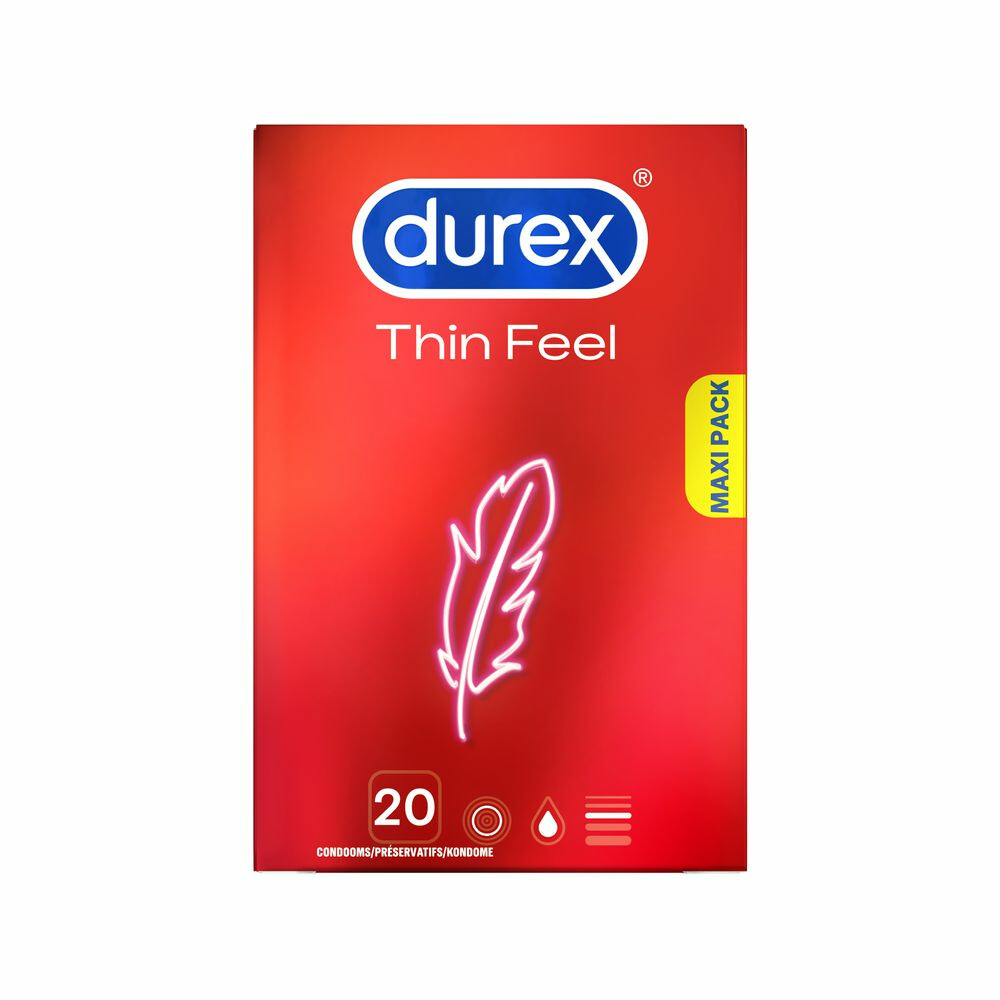 6x Durex Condooms Thin Feel 20 stuks