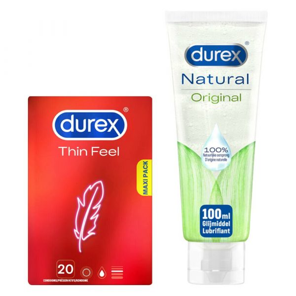 Durex Thin Feel Condooms en Natural Glijmiddel Pakket