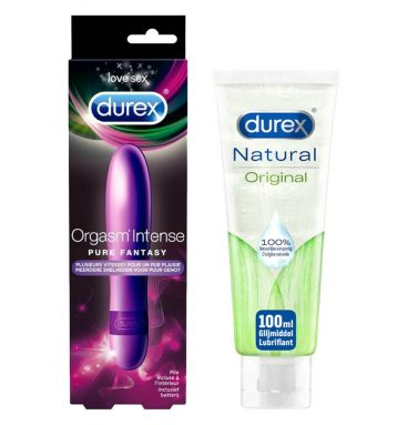 Durex Vibrator Orgasm Intense en Glijmiddel Natural Pakket