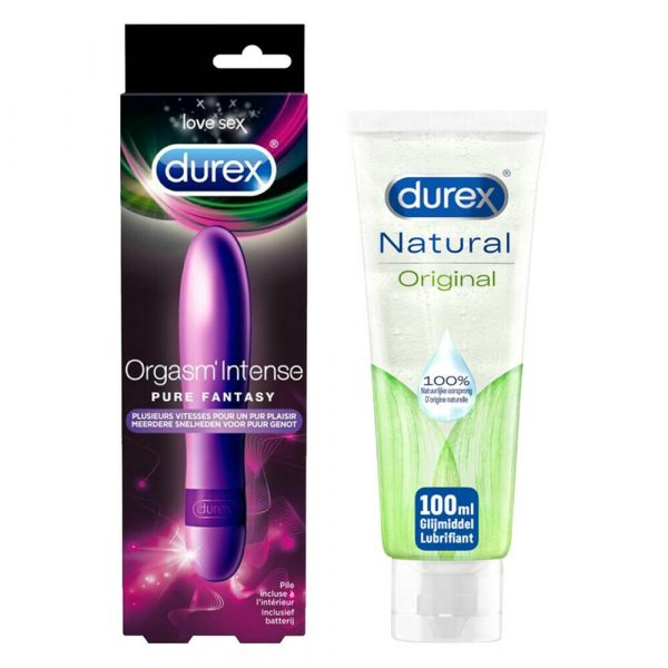 Durex Vibrator Orgasm Intense en Glijmiddel Natural Pakket