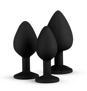 Easytoys Luxe Buttplug Set Zwart 3 stuks