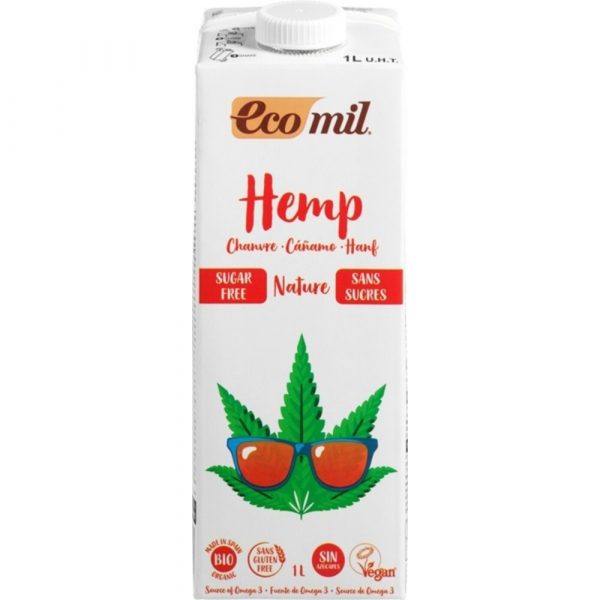 3x Ecomil Hennep Poederdrank Suikervrij Bio 1liter