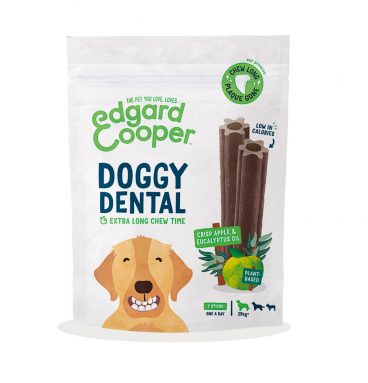 4x Edgard&Cooper Doggy Dental Sticks Appel - Eucalyptusolie Large