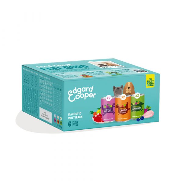 12x Edgard&Cooper Hondenvoer Multipack Kip - Wild - Lam 6 x 400 gr