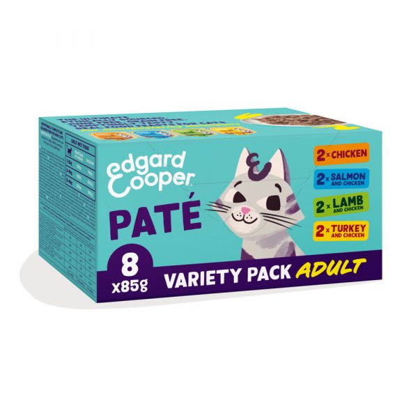 4x Edgard&Cooper Kattenvoer Adult Multipack Pate 8 x 85 gr