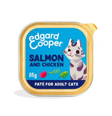 16x Edgard&Cooper Kattenvoer Adult Pate Zalm - Kip 85 gr